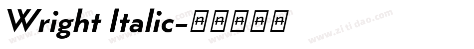 Wright Italic字体转换
